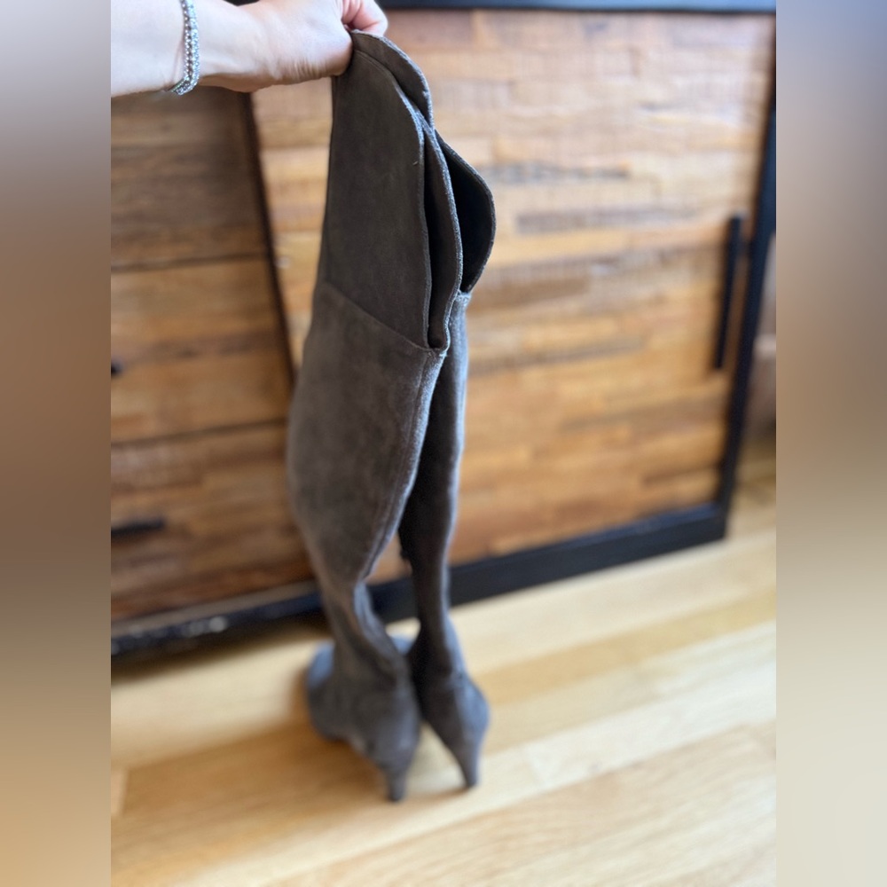 Vince Camuto Black Suede Heels over the knee boots